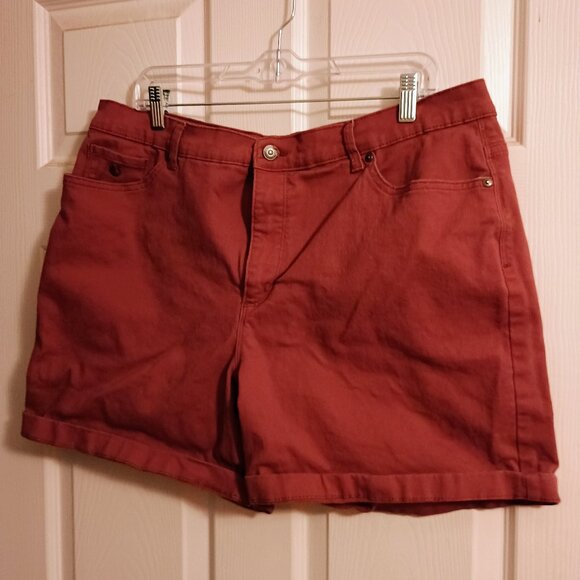 Gloria Vanderbilt Womens Shorts, All Around Slimming, Amada, Purple, 18, Denim - Picture 1 of 4